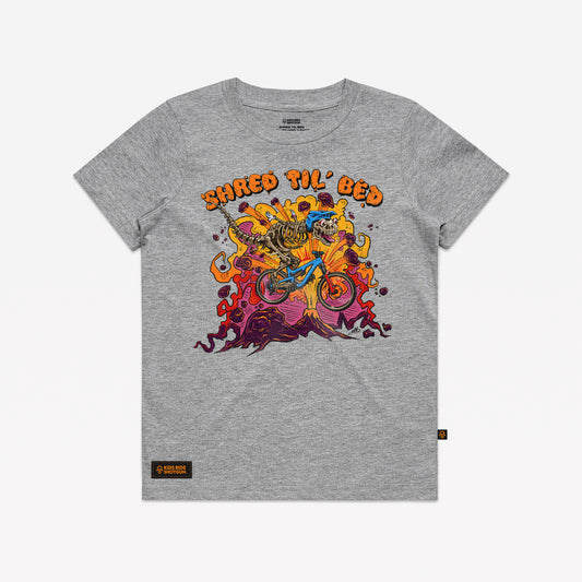 SHRED TIL BED DIALLED DINO KIDS T-SHIRT