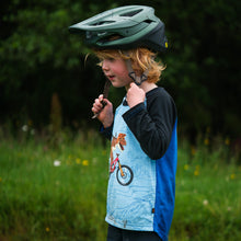 Load image into Gallery viewer, Dialled Dino Windproof Kids MTB Jersey
